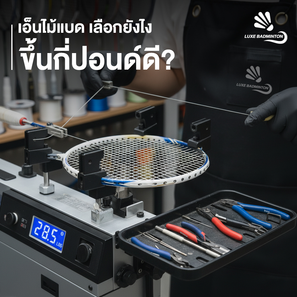 ขึ้นเอ็นไม้แบดกี่ปอนด์ดี