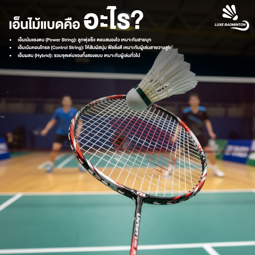 เอ็นไม้แบด เลือกยังไง ขึ้นกี่ปอนด์ดี? บทความแนะนำสำหรับคนรักแบดมินตัน 3 เอ็นไม้แบดคือ อะไร